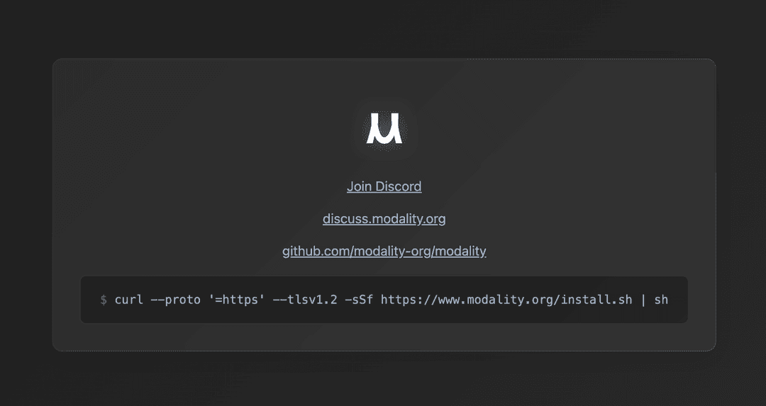 Modality